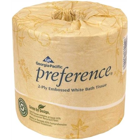 PREFERENCE 2-Ply White Embossed Bathroom Tissue Toilet Paper, 80PK 19448/01